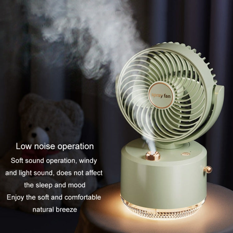 USB Charging Cooler Air Conditioning Fan Desktop Cooling Fan Swing Humidifier(Green)