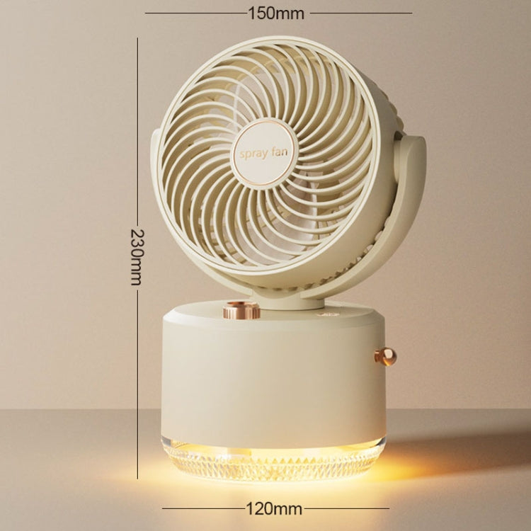 USB Charging Cooler Air Conditioning Fan Desktop Cooling Fan Swing Humidifier(Green)