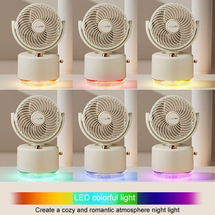 USB Charging Cooler Air Conditioning Fan Desktop Cooling Fan Swing Humidifier(Green)