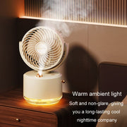USB Charging Cooler Air Conditioning Fan Desktop Cooling Fan Swing Humidifier(Green)