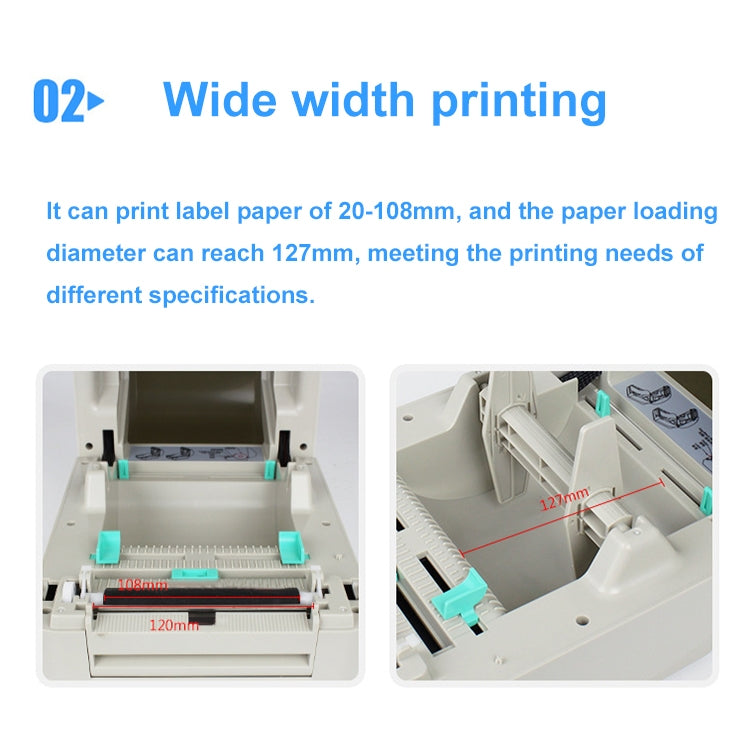 Xprinter XP-450B USB Port Supermarket Cashier Barcode Thermal Printer(US Plug)