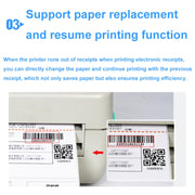 Xprinter XP-450B USB Port Supermarket Cashier Barcode Thermal Printer(US Plug)