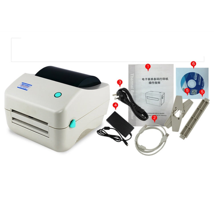 Xprinter XP-450B USB Port Supermarket Cashier Barcode Thermal Printer(US Plug)
