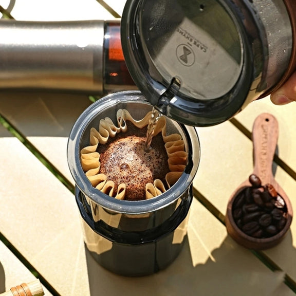 3 In 1 Pour Over Coffee Maker with Filter Cup for Camping Travel Office Aqua Green