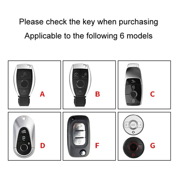 For Mercedes-Benz Car Key Cover Multifunctional Keychain Anti-lost Number Plate, Style: E
