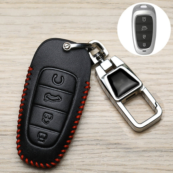 For Hyundai Car Key Cover Multifunctional Keychains Anti-lost Number Plates, Style: J4