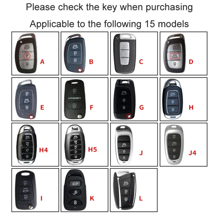 For Hyundai Car Key Cover Multifunctional Keychains Anti-lost Number Plates, Style: C