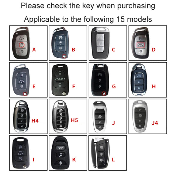 For Hyundai Car Key Cover Multifunctional Keychains Anti-lost Number Plates, Style: C