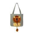 Canvas Expandable Little Lion Shape Cat Bag Small Dog Handbag, Size: Small (Dark Gray) - Pet Bags by PMC TechLife | Online Shopping South Africa | PMC TechLife | Buy Now Pay Later Mobicred