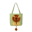 Canvas Expandable Little Lion Shape Cat Bag Small Dog Handbag, Size: Large (Light Green) - Pet Storages & Bags by PMC TechLife | Online Shopping South Africa | PMC TechLife | Buy Now Pay Later Mobicred