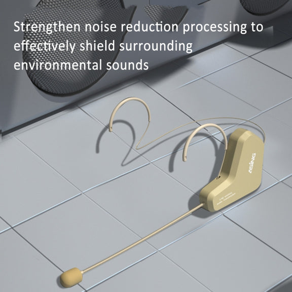 ASiNG S16  2.4G Wireless Voice Amplifier with Headset Microphone for Teachers Tour Guides With Strap Chain