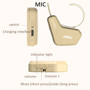 ASiNG S16  2.4G Wireless Voice Amplifier with Headset Microphone for Teachers Tour Guides With Strap Chain