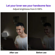 66 LEDs Selfie Fill Light Rechargeable 3 Modes Clip-on Pocket Light For Phone, Laptop, Tablet Meeting(White)
