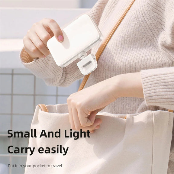 66 LEDs Selfie Fill Light Rechargeable 3 Modes Clip-on Pocket Light For Phone, Laptop, Tablet Meeting(White)