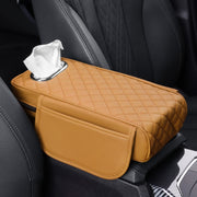 Car Armrest Box Booster Pad Widened Interior Tissue Box, Color: Brown