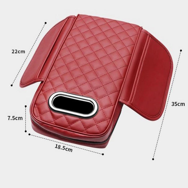 Car Armrest Box Booster Pad Widened Interior Tissue Box, Color: Beige