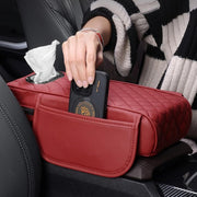 Car Armrest Box Booster Pad Widened Interior Tissue Box, Color: Beige