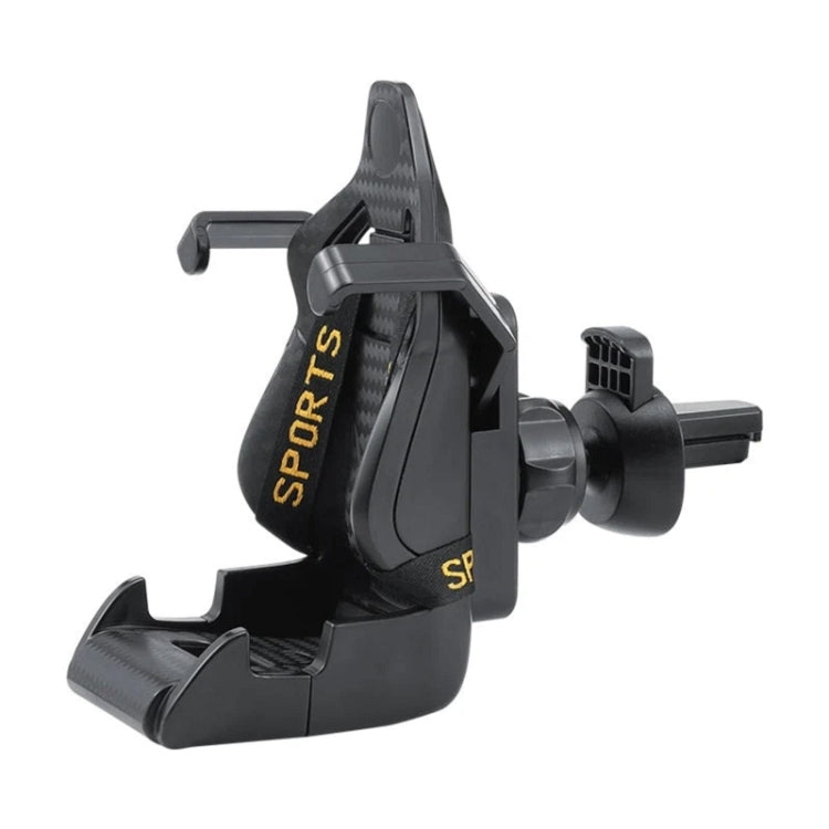 Car Gravity Air Outlet Navigation Mobile Phone Holder(Yellow Ribbon)