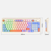 XUNSVFOX K94 Wireless Bluetooth Dual Mode Mechanical Keyboard Gaming Office Laptop Keyboard(Lake Blue)