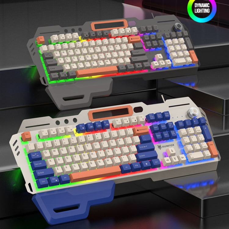 XUNSVFOX K90 Mechanical Feeling Metal Keyboard Gaming Computer Wired Keyboard(Shimmer)