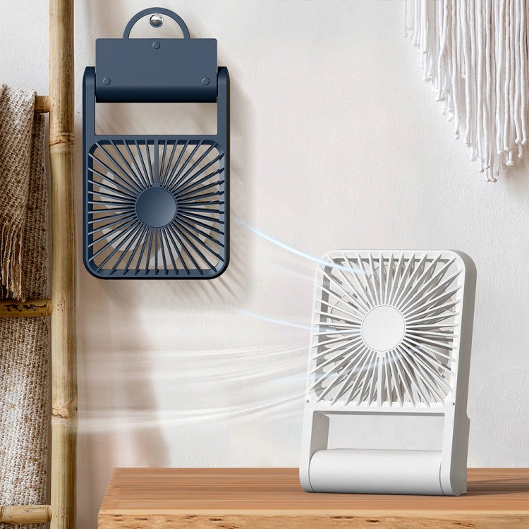 HX-123 USB Charging Wall-mounted Desktop Folding Thin and Light Small Fan(Yellow)