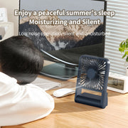 HX-123 USB Charging Wall-mounted Desktop Folding Thin and Light Small Fan(Yellow)