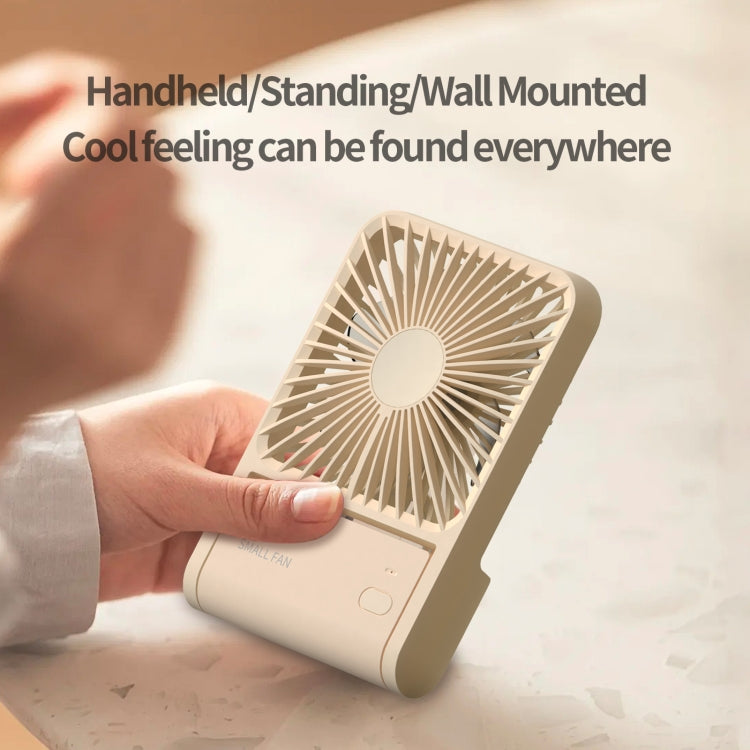 HX-123 USB Charging Wall-mounted Desktop Folding Thin and Light Small Fan(White)