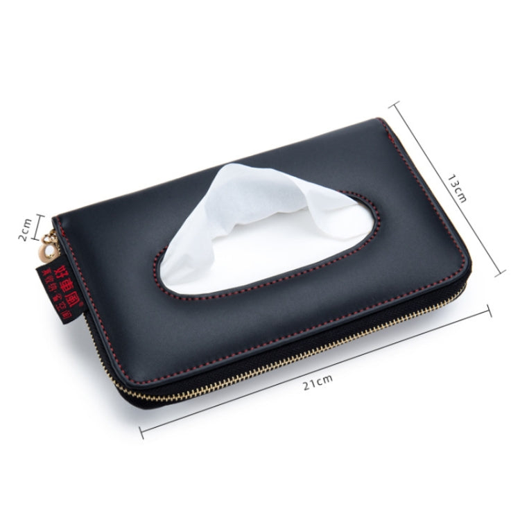 Car Sun Visor Skylight Hanging Tissue Box(H053 Beige)