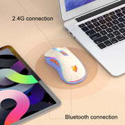 XUNSVFOX XYH52 Wireless Dual Mode Mouse Rechargeable And Silent Office Gaming Mouse(Shimmer)