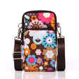 Printed Crossbody Mobile Phone Bag Mini Wallet With Arm Band, Style: Colorful Flower - Single-shoulder Bags by PMC TechLife | Online Shopping South Africa | PMC TechLife | Buy Now Pay Later Mobicred
