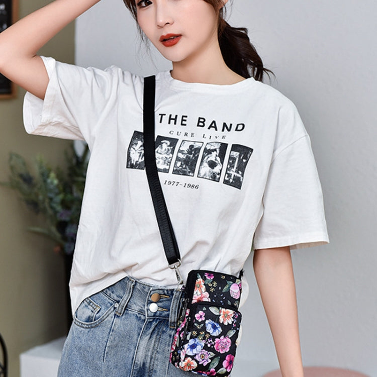 Printed Crossbody Mobile Phone Bag Mini Wallet With Arm Band, Style: Aquarius