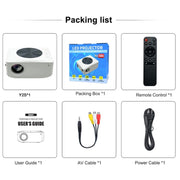 Y2S 1080P Mini LED WiFi Projector Support Wireless Wired Screen Mirroring Youtube Version(AU Plug)