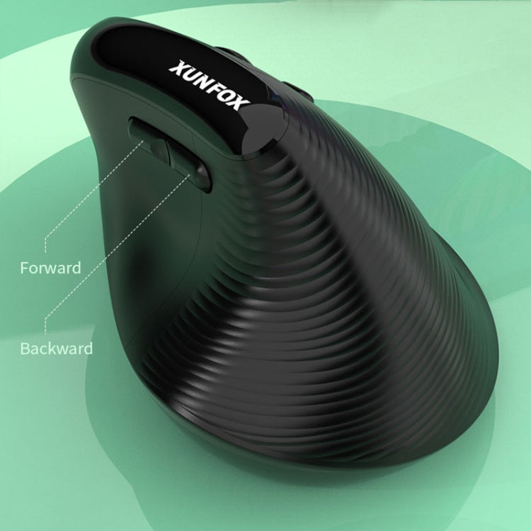 XUNSVFOX H5 Upright Vertical Dual Mode Mouse Rechargeable Wireless Business Office Mouse(White)