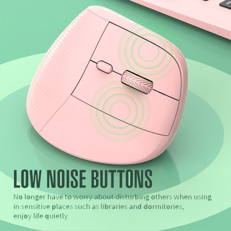 XUNSVFOX H5 Upright Vertical Dual Mode Mouse Rechargeable Wireless Business Office Mouse(White)