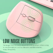 XUNSVFOX H5 Upright Vertical Dual Mode Mouse Rechargeable Wireless Business Office Mouse(White)
