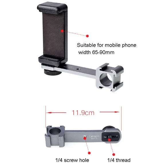 Cimapro CPT-3 Three-headed Hot Boot Bracket Adapter Mount LED Mic On Gimbal