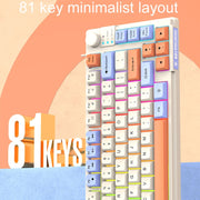 XUNSVFOX K81 Laptop Gaming Office Wired Illuminated Keyboard(Shimmer)