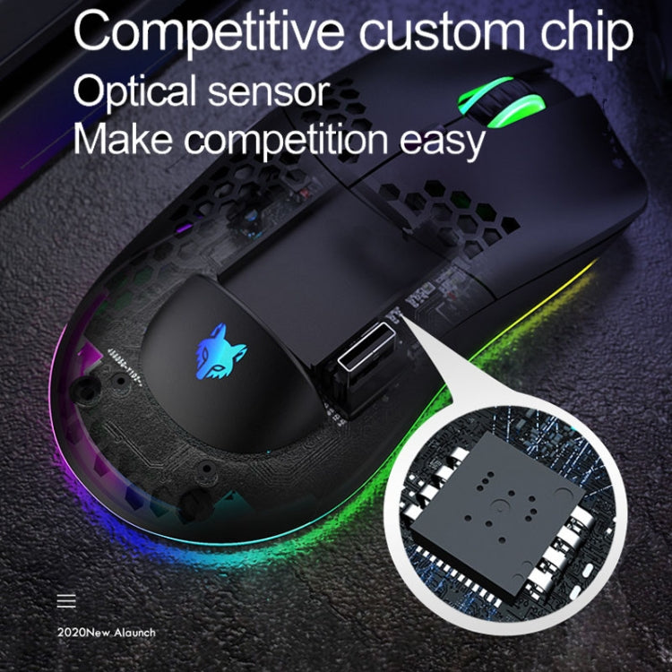 XUNSVFOX XYH80 Hollow Hole Rechargeable Wireless Gaming Mouse RGB Light Computer Office Mouse(Blue)