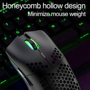 XUNSVFOX XYH80 Hollow Hole Rechargeable Wireless Gaming Mouse RGB Light Computer Office Mouse(Blue)