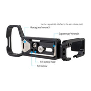 For Sony A7R4 / A7M4 Camera XILETU L-Type Quick Release Plate Shooting Expansion Bracket Cage