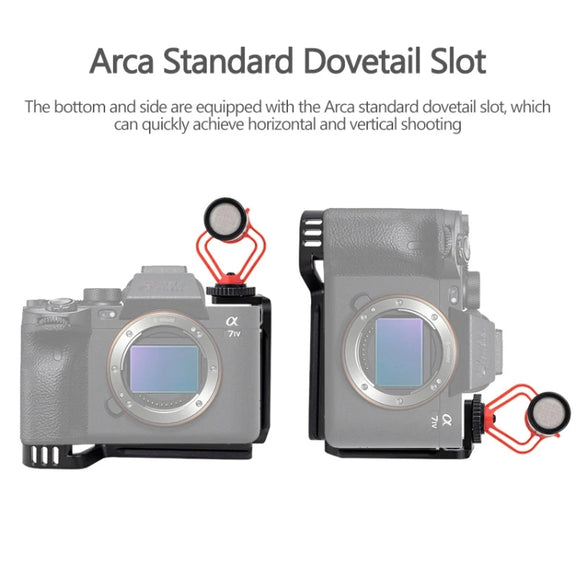 For Sony A7R4 / A7M4 Camera XILETU L-Type Quick Release Plate Shooting Expansion Bracket Cage