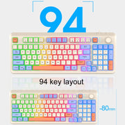 XUNSVFOX K820 Wired Gaming Mechanical Feeling 94 Keys Keyboard And Mouse Set(Lake Blue)