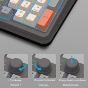 XUNSVFOX K820 Wired Gaming Mechanical Feeling 94 Keys Keyboard And Mouse Set(Lake Blue)