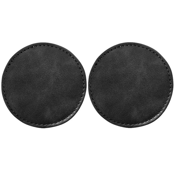 2pcs/ Set Car Suede Anti-Slip Water Coaster Car Interior Decoration(Black)