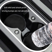 2pcs/ Set Car Suede Anti-Slip Water Coaster Car Interior Decoration(Black)