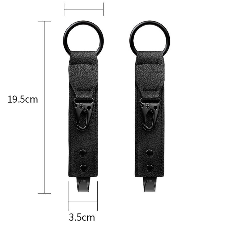 Car Seat Back Multifunctional Storage Metal Hook(Black)