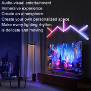 JSK-P22 5V Bluetooth RGB Stitching Light E-Sports Atmosphere Decorative Lamp, Style: 9 Sections+USB To DC Line+UK Plug(White)