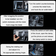 Car Multifunctional 360-degree Rotating Mobile Phone Holder(Air Outlet Model)