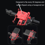 JOHORSE Bicycle Shockproof Mobile Phone Holder Motorcycle Riding Equipment, Color: Stem Black