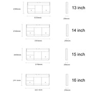 Multi-layer Water-resistant and Shock-absorbing Laptop Sleeve Laptop Storage Bag, Size: 16 inch(White)